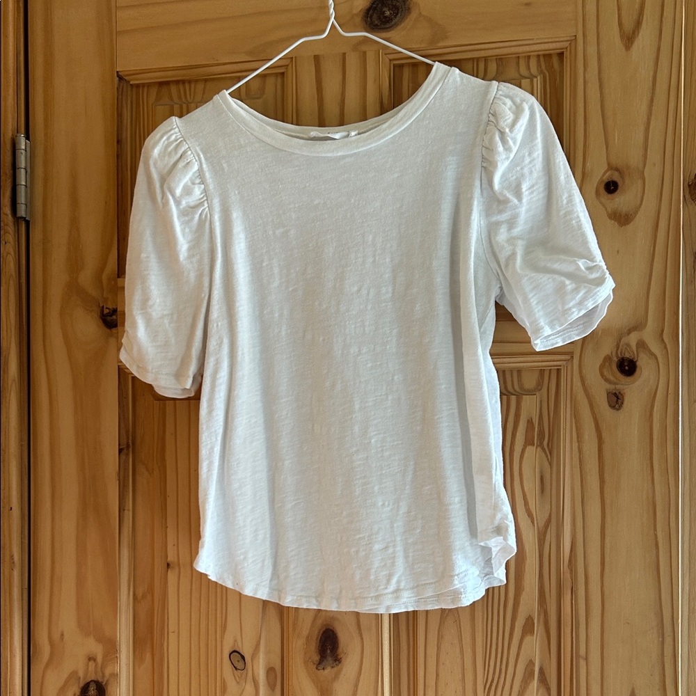 Carly Jean Los Angeles Ivory Textured Top
